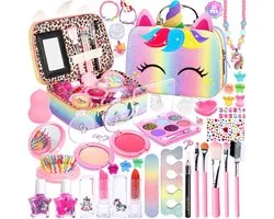 Filles Ensemble de maquillage pour Kinder pour filles, 34 pièces, lavable, jouets de maquillage pour filles, trousse de maquillage, ensemble de maquillage, filles, speelgoed, maquillage, cadeaux pour enfants pour filles de 3 à 10 ans