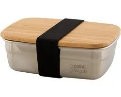 Point-Virgule lunchbox uit rvs met deksel uit bamboe 300ml