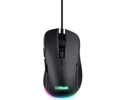 Trust GXT 922 YBAR, Droitier, Optique, USB Type-A, 7200 DPI, Zwart