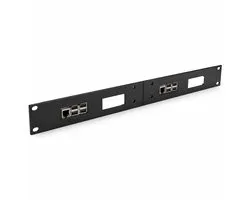 Support de rack Raspberry Pi 19 pouces pour 4 Raspberry Pi – Boîtier de rack de serveur – Solution réseau et HomeLab – Convient pour Raspberry Pi 1 2 3 4 – Accessoire d'armoire de données – Gestion des câbles et installation professionnelle – Noir