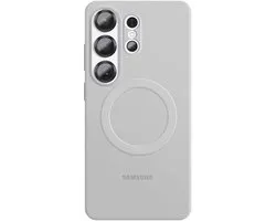 Samsung Galaxy S26 Ultra Hoesje - Silicone Magnet Case - Grijs