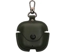 kwmobile Leatherette Case Compatible with Huawei FreeBuds SE 2 - Headphones Protection Etui Cover - Dark Green