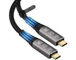 4 Kabel Cable USB-C Compatible with TB 3 8K 4K Video 40Gbps Data Transmissions Rate 20V 5A 100W Power Delivery 3in1 USB-C Cable for Monitors External SSD eGPU 3ft (1M)