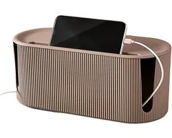 kabelbox organizer - Kabel organise - Kabel management - Kabel Opbergbox - Kabelbox Geschikt Voor snoeren wegwerken -Opberg stekkerdoos - Cablebox organizer - Kabel organiser -Desk organizer - organizer om kabels en stekkerdozen te verbergen - Khaki
