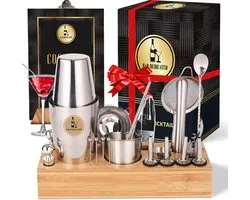 Bar Dedicated - Cocktail Shaker Set 23 Delig - Cocktail Shaker - 750 ML - Inclusief Nederlandstalige Cocktail boek - Stamper - Maatbeker - Cadeau