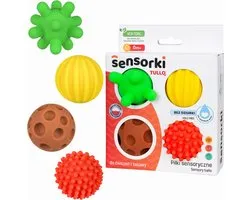 Tullo | Balles sensorielles | sans trou | Lot de 4 | 0m+ 0+ mois 0+ mois