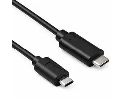 USB C kabel - USB C naar Micro USB - 2.0 HighSpeed - Max. 480 Mb/s - Zwart - 2 meter - Allteq