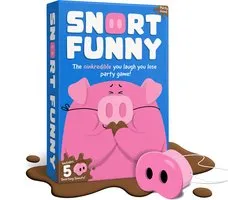 Megableu Snort Funny - Hilarisch Partyspel - Don't Laugh Challenge - Vanaf 8 Jaar - Met Grappige Varkenssnuiten - Engelstalige versie