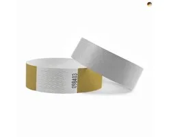 CombiCraft Blanco Tyvek polsbandjes metallic kleurenmix - 100 stuks