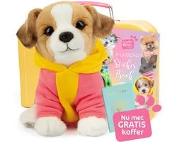 Studio Pets Jack Russell knuffel met koffer en paspoort
