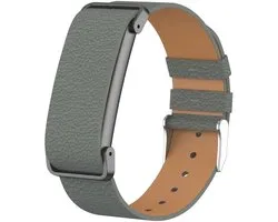 Strap-it Lederen bandje geschikt voor Fitbit Air - Viridian