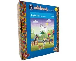 Ministeck mozaïek ponyboerderij XL box 1000 stuks creatief speelgoed.