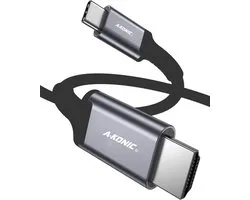 USB C naar HDMI kabel- USB C HDMI - HDMI Switch 4K - adapter - Geschikt voor o.a. Apple MacBook Air en Pro - Type-c to HDMI Converter - Thunderbolt 3 - Dell -Lenovo - Samsung - Chromebook - ASUS- HUAWEI- HP - Plug & Play - IMac