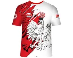 SMASH Poland WK 2026 Pride Performance Shirt – Polen Voetbalshirt – Blauw/Wit/Rood – Heren Sportshirt – Maat S – Ademend & Sneldrogend