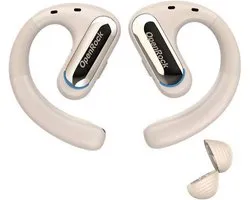 OpenRock - Pro Beige - Draadloze Open-Ear Hoofdtelefoon - Bluetooth - Lange batterij - Ruisonderdrukking - draadloos - TubeBass™ Technologie