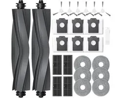 25 stuks accessoireset voor Dreame L10s Ultra Gen 2, L10s Pro Ultra Heat, L40 Ultra AE, X30 Ultra en Mova E30 Ultra robotstofzuigers - inclusief 2 hoofdborstels, 6 stofzakken, 6 reinigingsdoeken, 4 HEPA-filters en 6 zijborstels