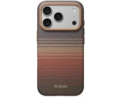 PITAKA Summa - Hoesje Geschikt voor Apple iPhone 18 Pro - Compatibel met MagSafe - Aramidevezel 600D - MIL-STD-810H - Back Cover Sunset