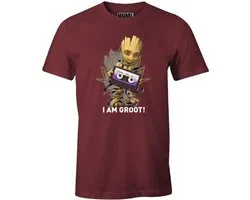 Marvel - Guardians of the Galaxy - Burgundy Men's T-shirt - I Am Groot - L