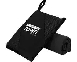 YONO Microvezel Handdoek Sneldrogend - Reishanddoek Microfiber - 40x80cm - Sporthanddoek - Gym Towel - Badlaken - Zwart