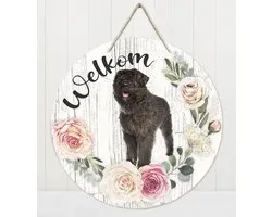 Welkom - Bouvier des Flanders | Muurdecoratie - Bordje Hond