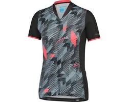 W's SAGAMI Short Sleeve Zip Jersey, Black-Blue