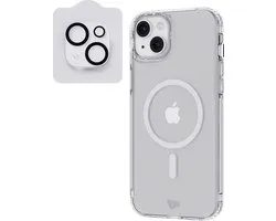 Tech21 Evo Clear hoesje en Camera bescherming voor iPhone 15 Plus - Telefoonhoesje geschikt voor MagSafe - Transparent - 3,6 meter valbestendig