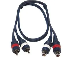 Hilec Audio Verlengkabel 1.5m - RCA Verlengkabel Female Tulp naar Tulp Verlengkabel - 1.5m