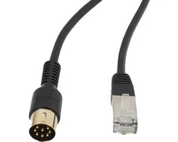 BOSSCOM RJ45 - DIN 8-pins / Powerlink PL8 (m) kabel voor B&O | zwart | 15 meter
