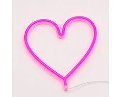 ZoeZo Neon wandlamp Hart - LED - Neon verlichting - LED lamp - Neonlicht - Sfeerverlichting - Roze