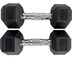 AJ- Sports Hex Haltères 6 kg - Dumbbell 2 x 6 kg - Poids - Ensemble d'haltères - Ensemble de poids - Ensemble d'haltères - Poids de Fitness - Musculation - Fitness