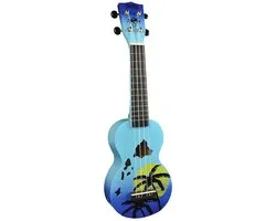 Mahalo MD1 Designer Series Sopraan ukulele incl. tas Hawaii - blauw