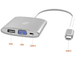 Mobility Lab Digital Multiport VGA USB-C Adapter