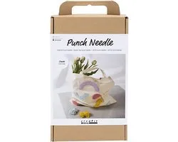 Creativ Company Hobbyset Punch Needle Draagtas Pastelkleuren