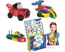 Clics 5 in 1 bouwblokken box– DUURZAAM SPEELGOED gemaakt van GERECYCLEERDE kunststof- bouwset 5 in 1 - speelgoed 4,5,6,7,8 jaar jongens en meisjes- educatief speelgoed- Montessori speelgoed- constructie speelgoed