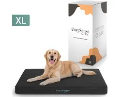 CozySense® Orthopédique Coussin pour Chien 100 x 70 Cm – Taille XL - Imperméable – Adapté Comme Coussin de Banc & Lit pour Chien - Housse Lavable - Zwart