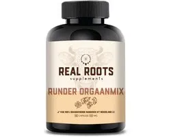 Real Roots Orgaanmix Capsules - Supplement - Combinatie van lever, hart, nier en milt - Vitamine A, B12, Ijzer, Koper & Selenium - 180 stuks