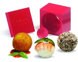 Rice Cube Rice Ball - Kunststof - Ø 4 cm - Rood