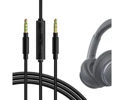 Audiokabel met microfoon en mute-bediening, compatibel met Anker Soundcore Space One Pro, Q45, Q35, Q30, Q20, Q11i, Life 2 Neo, COWIN E7 hoofdtelefoons – vervangende stereokabel (1,2 m)