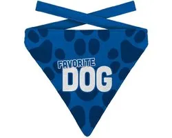Plenty Gifts Hondenhalsdoek Favorite Dog Blauw Polyester Maat L