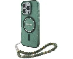 Guess - Backcover iPhone 16 Pro - Magsafe with pearl strap - Green