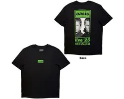 Oasis - Sao Paulo Half Faces Fan Store Heren Tshirt - M - Zwart