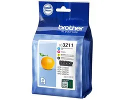 Brother LC-3211VAL inktcartridge Origineel Zwart, Cyaan, Magenta, Geel Multipack