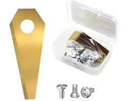18 stuks reservemessen voor robotmaaier met schroeven, titanium reservemesjes, titanium mesjes, compatibel met Bosch Indego