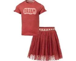 Noppies set(2delig) Rok LANGDALE Marsala en Shirt LORRAINEVILLE - Maat 98