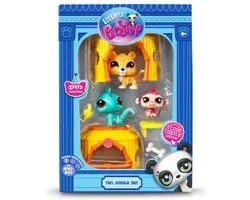 Littlest Pet Shop - Tiki Jungle Pack - 3 dieren en accessoires - Officieel gelicenseerd - Schattige dierenspeelgoeddoos - Mini dierenbeeldjes - Speelgoed voor kinderen van 4+ jaar oud - BF00515