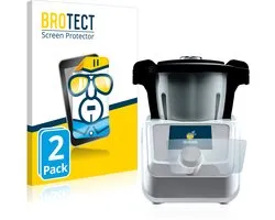 BROTECT - Screenprotector voor SilverCrest Mini Monsieur Cuisine Connect - Folie Beschermfolie transparant 2 Stuks
