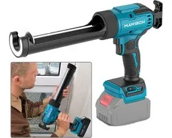 Pistolet à calfeutrer électrique 18V, réglage à 6 vitesses et éclairage LED, pistolet à silicone anti-goutte pour colle à verre et de construction, corps du pistolet uniquement (sans batterie ni chargeur)