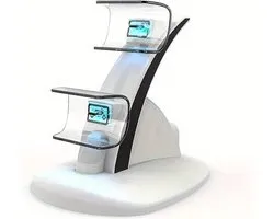 Controllerlader DualSense Laadstationdock Voor Dubbele PlayStation 5 controllers - Oplader Met LED-indicator - Dubbele USB-C Poorten - Wit Docking Station Geschikt voor PlayStation 5 - Controller Oplader PS5 - DUAL Lader