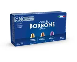 Caffè Borbone - Nespresso - Variety pack - 3x 30 cups - Lungo Sublime - Crema Superiore - Crema Classica