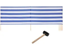 Garronda 8m Strand Windscherm Met Stokken - Windscherm Strand – Windscherm – Camping – Strepen-3 – LA-EX-Wb-8m